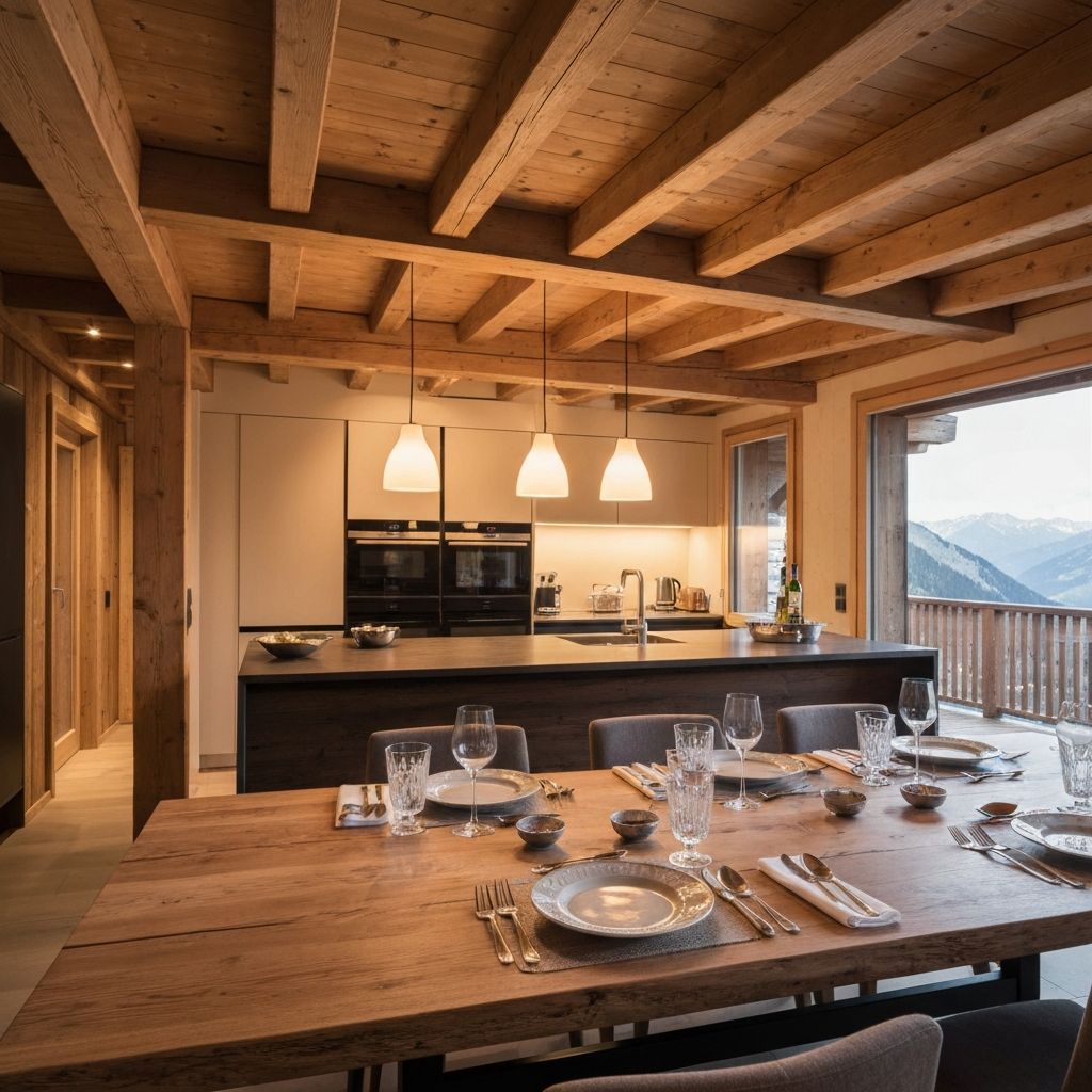 Cuisine ouverte moderne et équipée