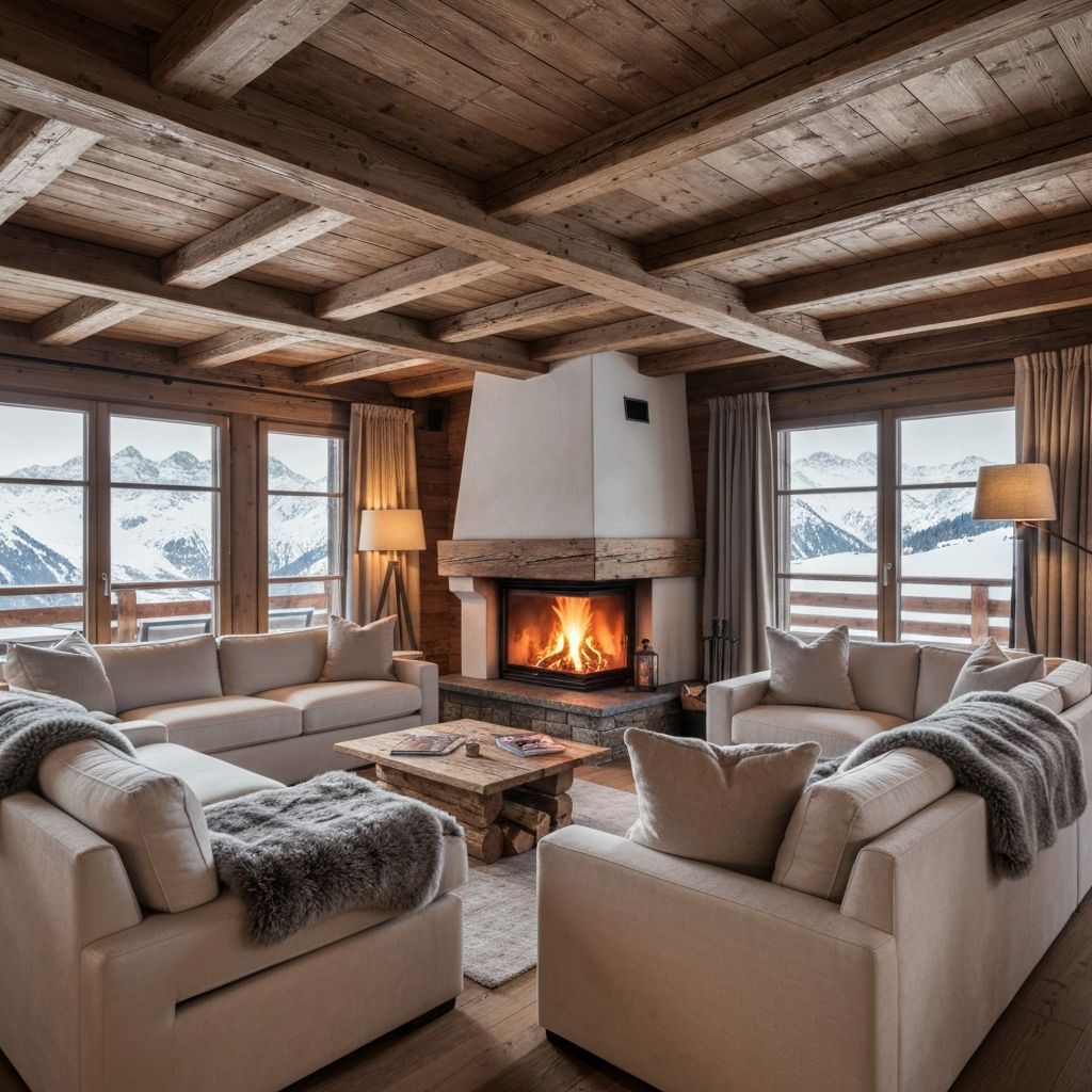 Séjour spacieux avec cheminée