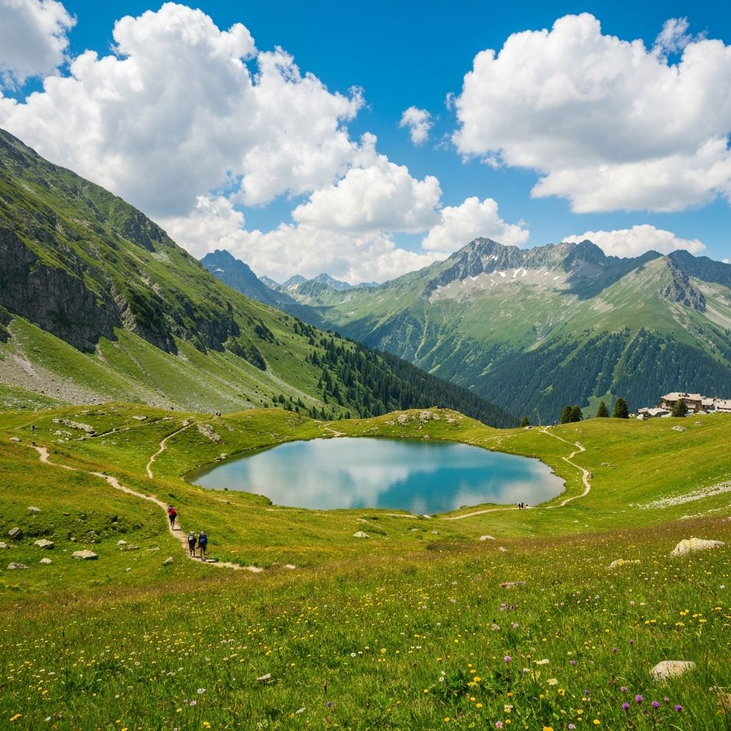 Paysage alpin en été
